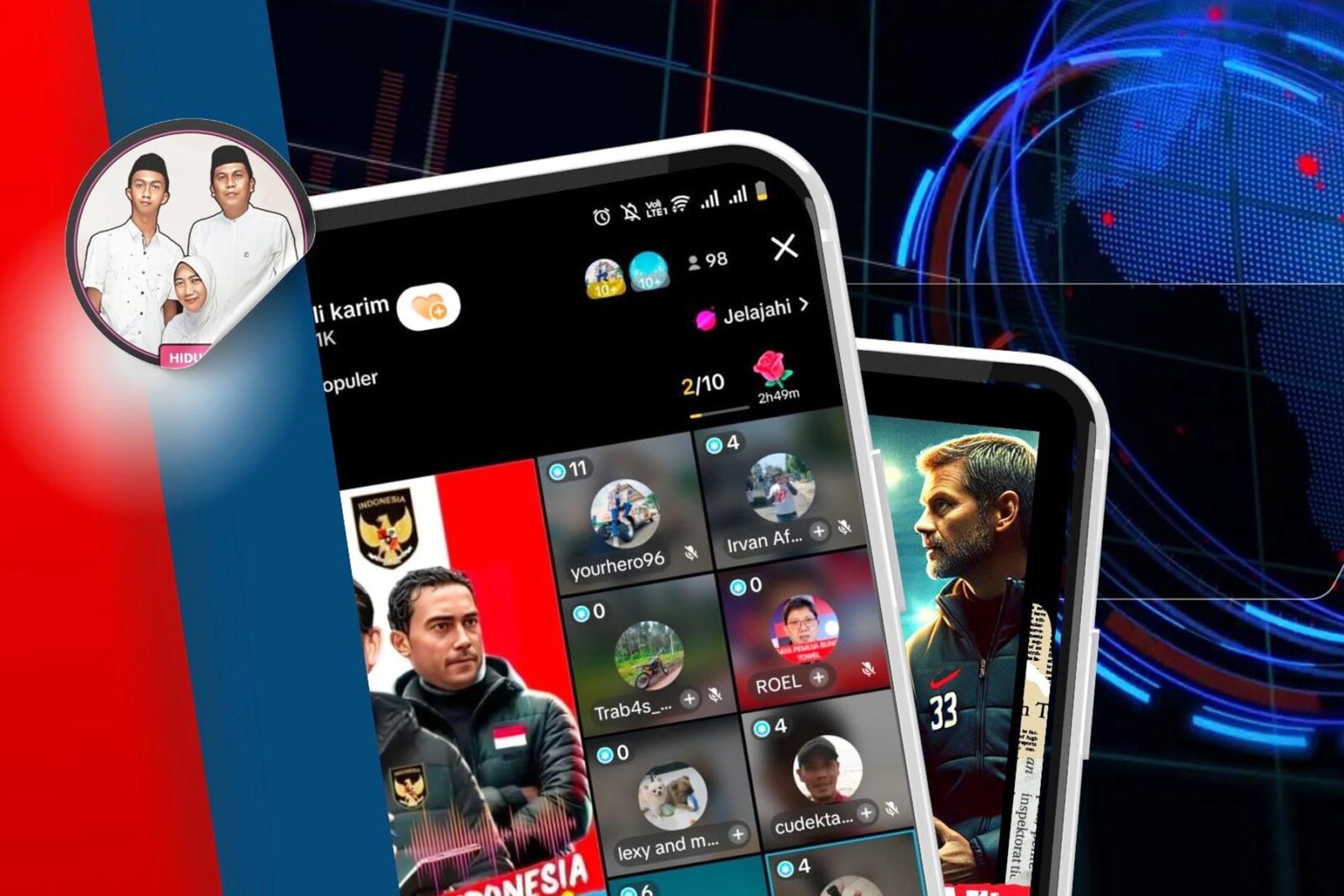 komal tiktok Sadli Karim perdengarkan lagu indonesia raya sebelum diskusi dengan pecinta timnas indonesia