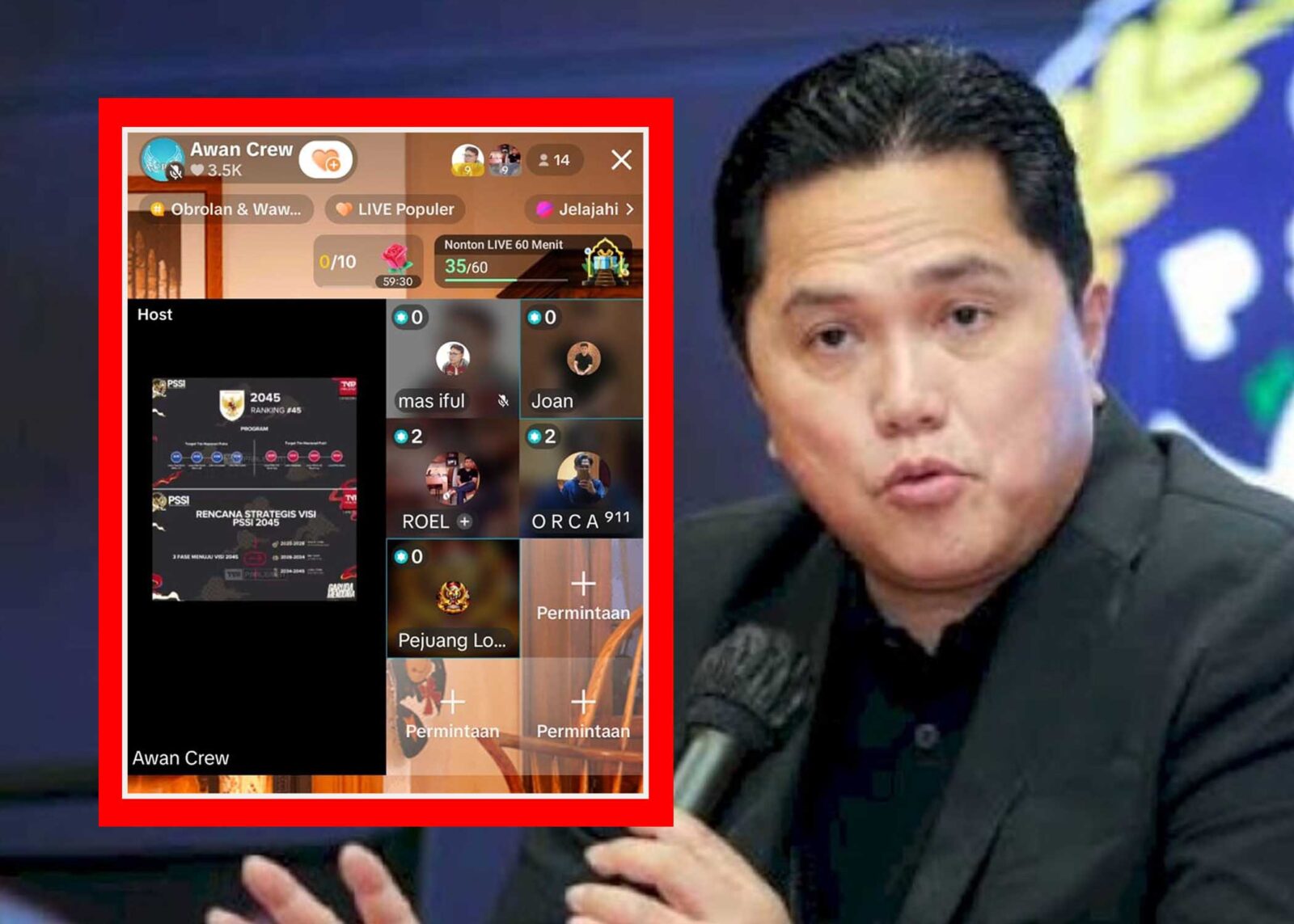 Target PSSI 2045, Publik: Erick Thohir Ini Ambisi atau Mimpi
