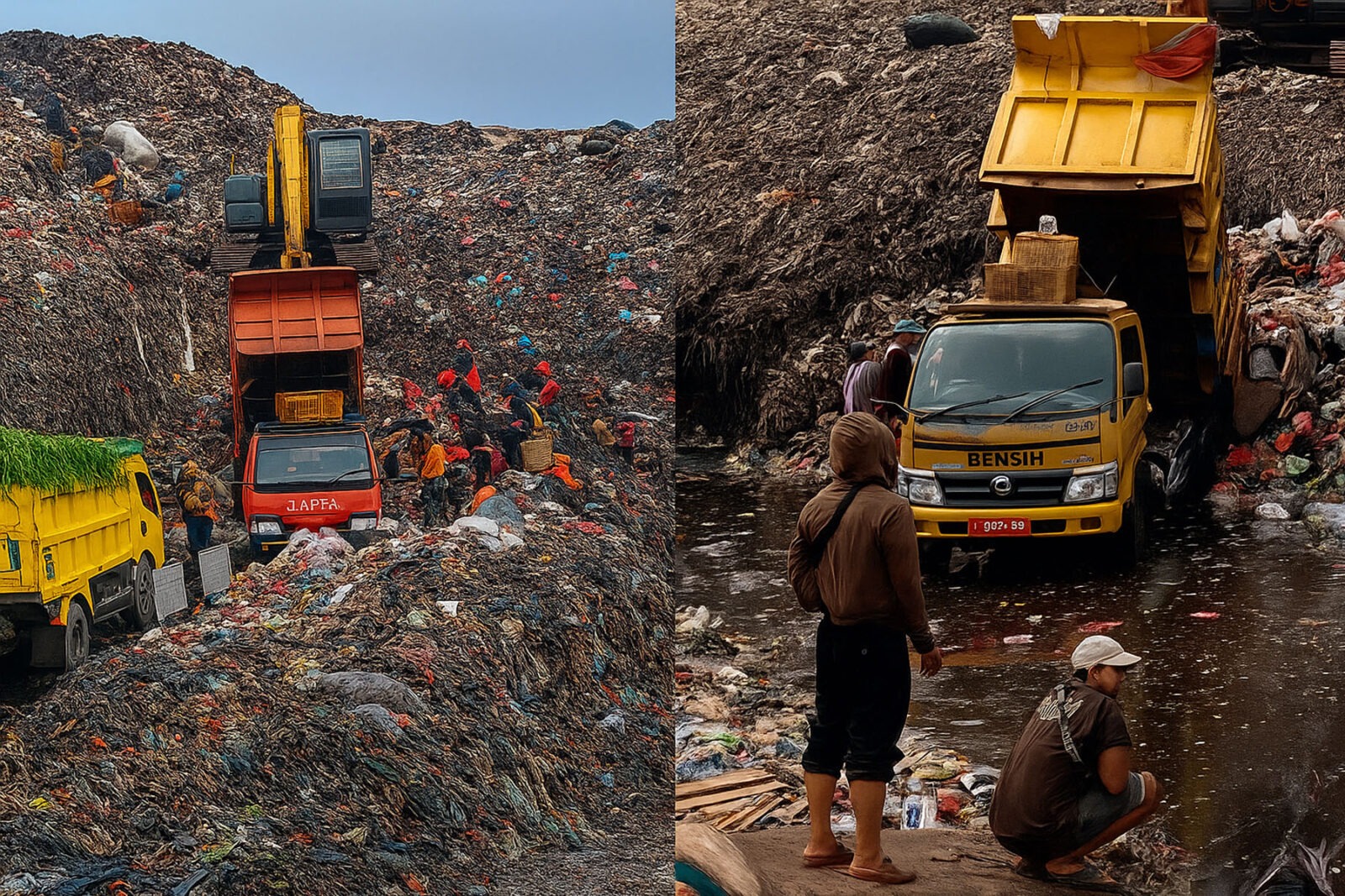 aktivitas tempat pembuangan sampah Rawa Kucing