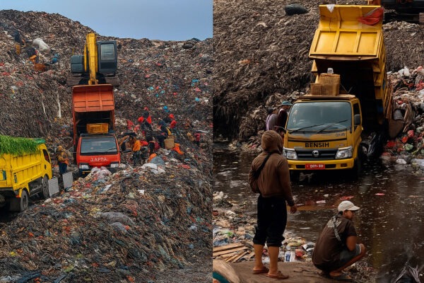 aktivitas tempat pembuangan sampah Rawa Kucing
