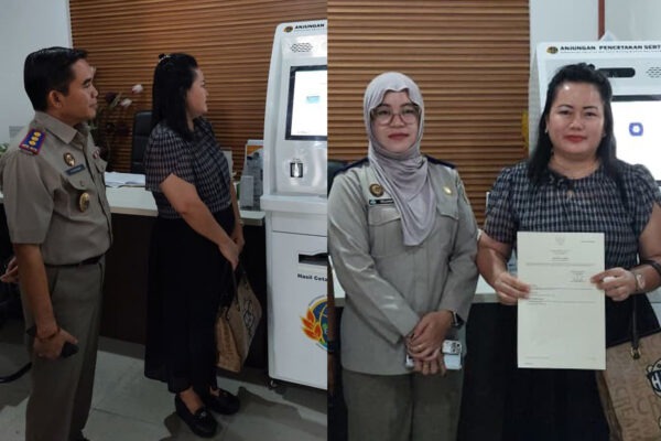 Cetak sertifikat elektronik mudah di BPN Palangka Raya ada di anjungan mandiri