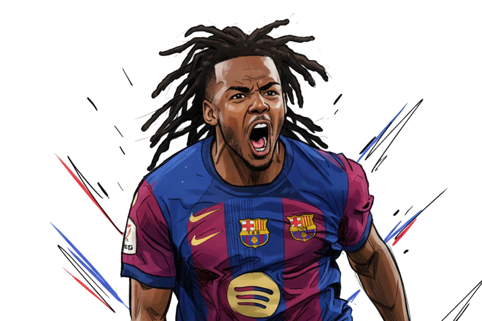 Barcelona menggila sementara aksi heroik Kounde bikin Eintracht Frankfurt tergilas di Liga Champions.