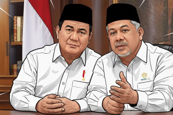 Presiden Prabowo dan Fahri Hamzah dalam satu diskusi.