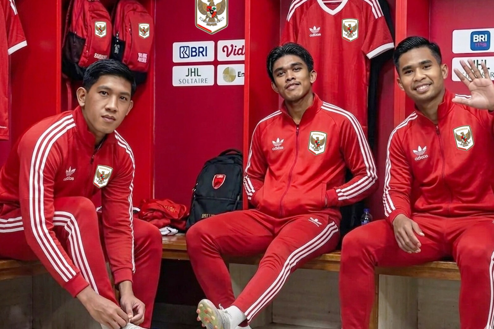 Rizki Eka, Eksel Runtukahu, dan Brian Fatari timnas Indonesia