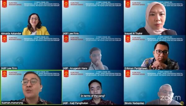 ILUNI FHUI Webinar Series tentang Kejahatan Siber (dok:ILUNI FHUI/IABF)