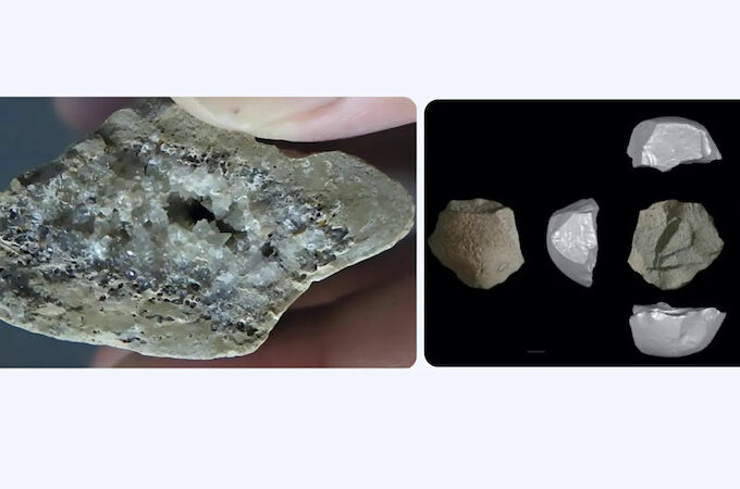 Perkakas Batu di Situs Lingjing, Tiongkok, yang diduga dari Zaman Es (dok: Field Museum)