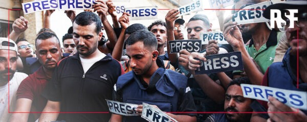 Jurnalis di Gaza (dok: RSF)