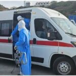 Evakuasi medis terhadap orang-orang yang diduga terinfeksi hantavirus, Cabo Verde, 6 Mei 2026. (dok: WHO)