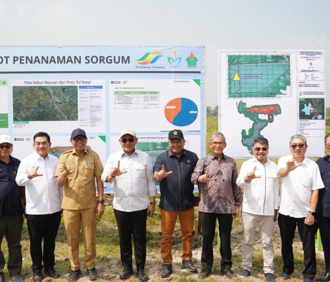 Peninjauan lokasi lahan PTPN I Regional 7, yang akan ditanami sorgum di Kebun Rejosari, Natar, Lampung Selatan.(dok:PTPN)