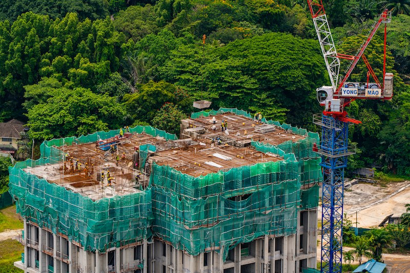 Sebuah proyek konstruksi di Kuala Lumpur . Malaysia (dok:Unsplash/Sam)