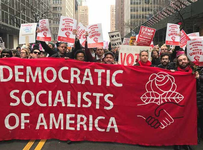 Para pendukung gerakan Democratic Socialists of America. (Dok:DSA)