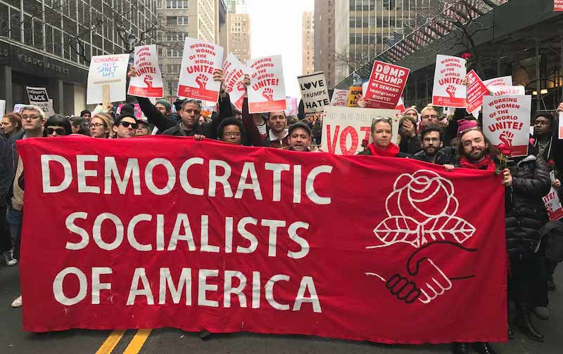 Para pendukung gerakan Democratic Socialists of America. (Dok:DSA)