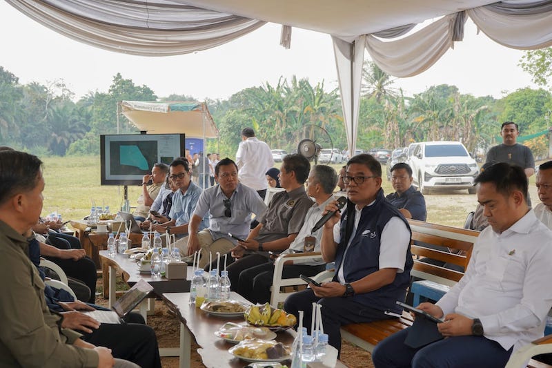 Pertemuan anatara pejabat Kementerian Koordinator Bidang Pangan dan PT Perkebunan Nusantara I/ PTPN I (Persero) di Lampung Selatan, Sabtu (11/7/2026)