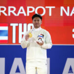 Lifter Indonesia, Rahmat Erwin, saat meraih emas di SEA Games 2025. (dok: NOC Indonesia)