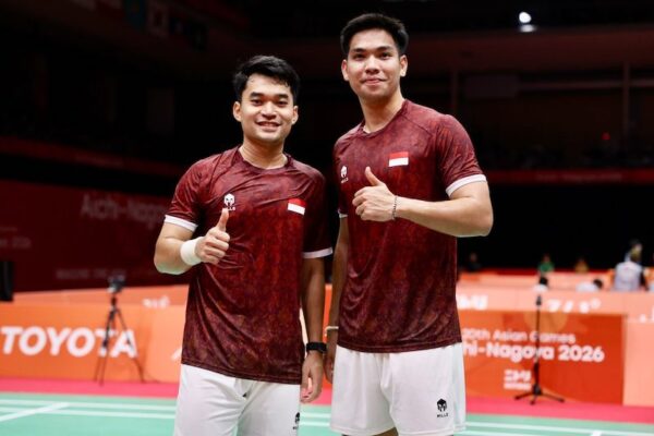 Pasangan ganda putra Indonesia Leo Rolly Carnando/Daniel Marthin , amankan tiket ke final Asian Games 2026. (dok:PBSI)