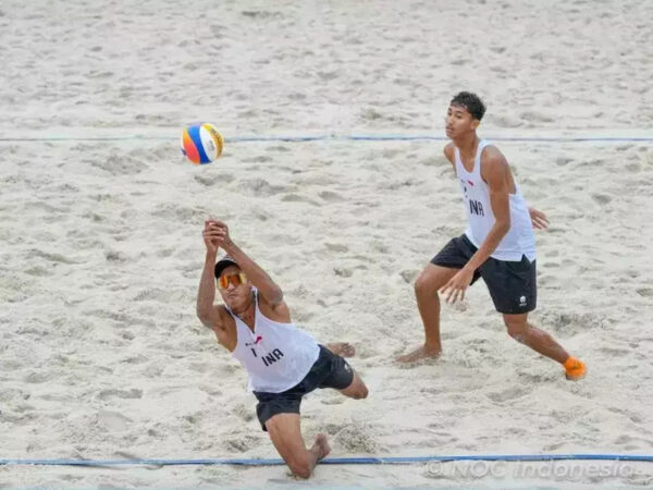 Pebolavoli pantai Indonesia, Bintang Akbar/Sofyan Rachman Efendi lolos ke final Asian Games 2026. (dok: NOC Indonesia)