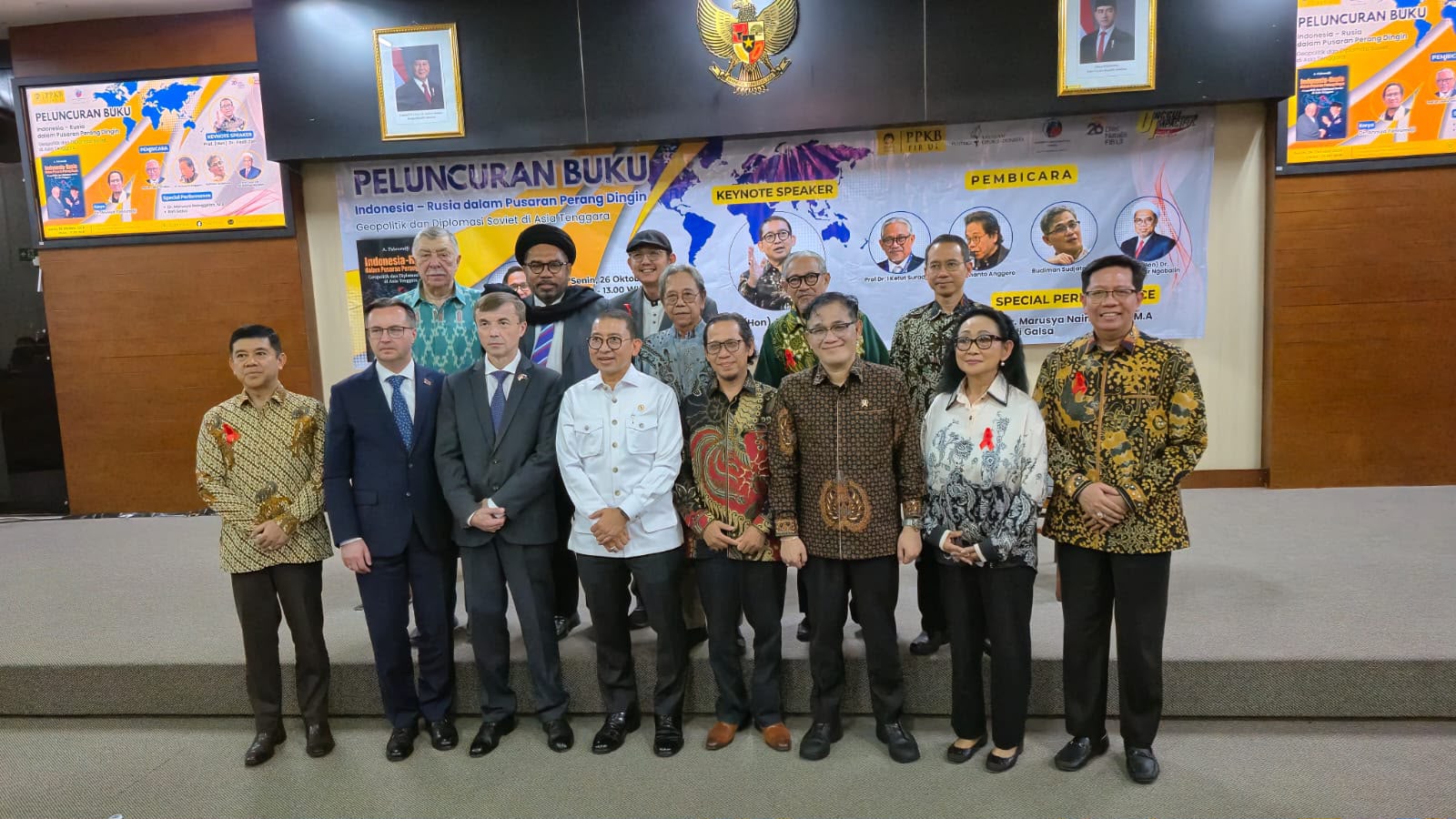 Peluncuran buku "Indonesia–Rusia dalam Pusaran Perang Dingin: Geopolitik dan Diplomasi Soviet di Asia Tenggara." karya Dr. A Fahrurodji, di FIB UI, Depok. (dok:PPKB UI)